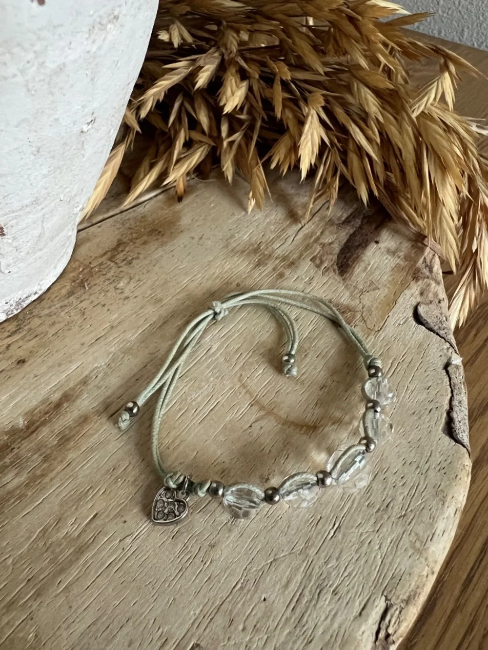 Dainty Coastal Cowgirl Crystal Beaded Charm Bracelet